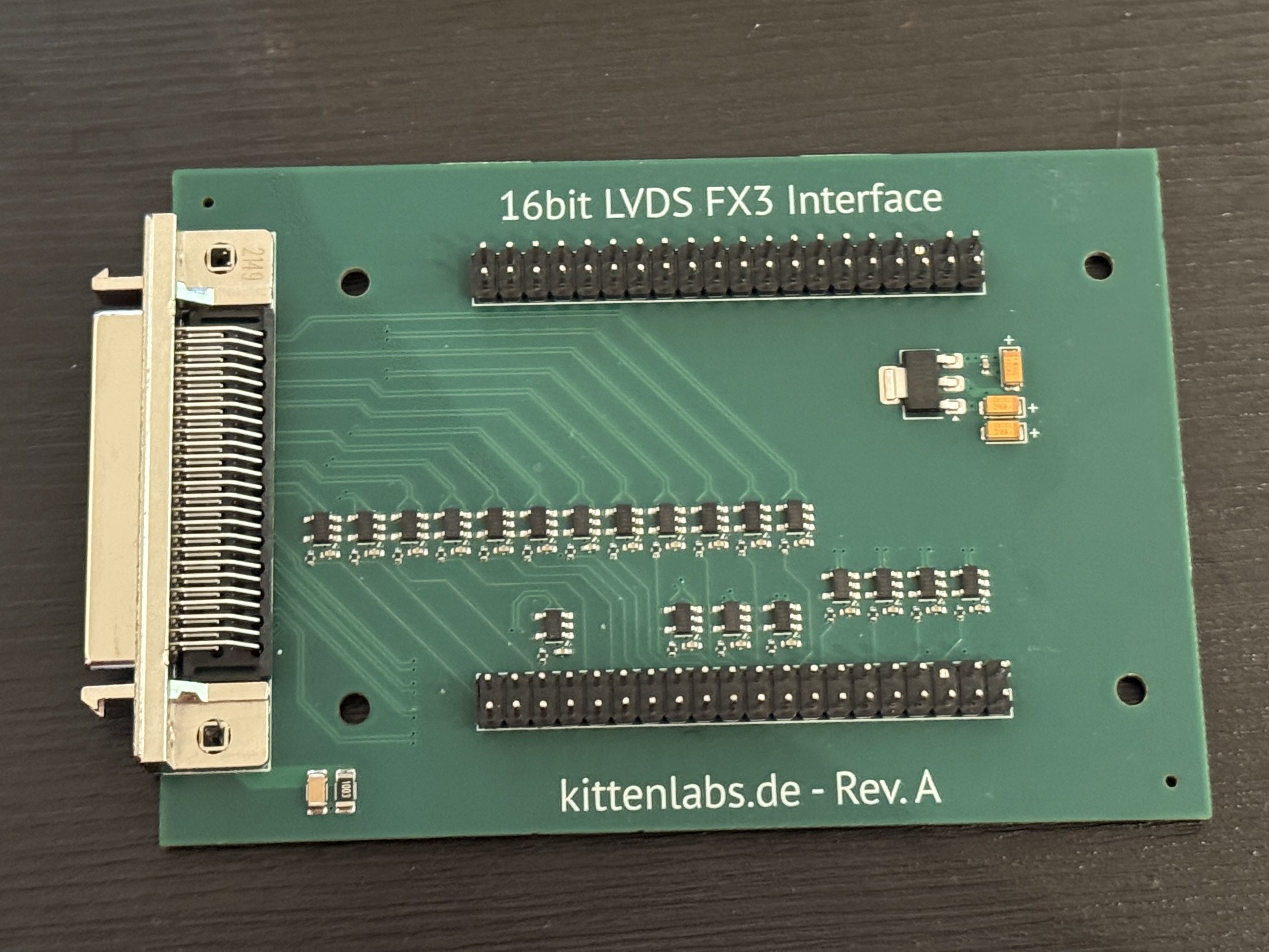 Plain 16bit LVDS FX3 Framegrabber PCB