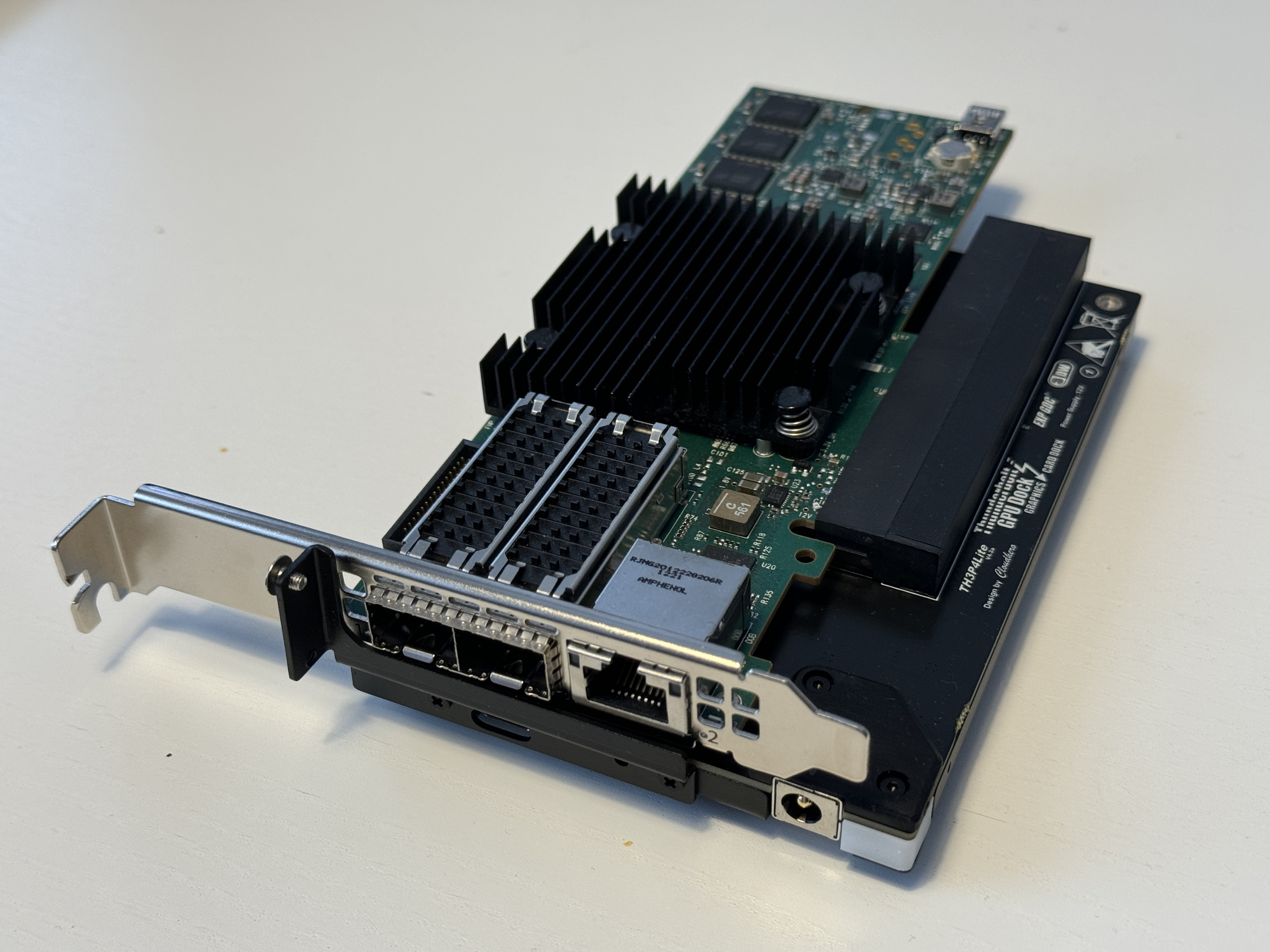 External GPU adapter with ConnectX-6 NIC